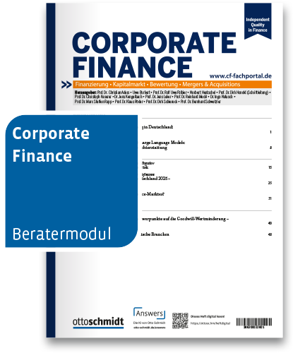 CORPORATE FINANCE Zeitschrift plus Datenbank