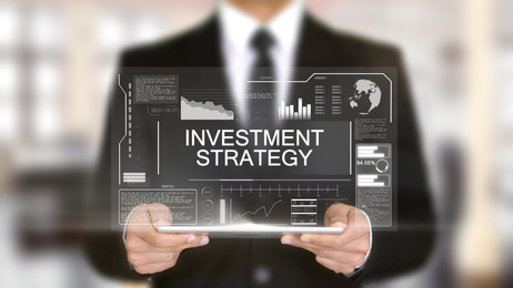 Investment Strategy, Hologram Futuristic Interface, Augmented Virtual Reality